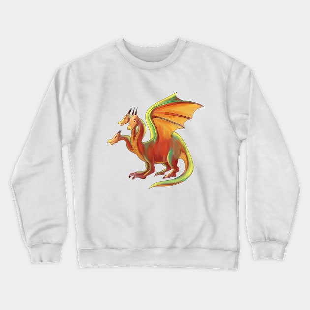 The Three Headed Dragon Crewneck Sweatshirt by usastore